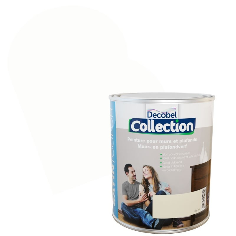 Peinture Mur & Plafond Collection chantilly satinée 5 L DECOBEL