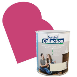 Peinture Mur & Plafond Fraise Écrasée Satinée 2,5L | DECOBEL
