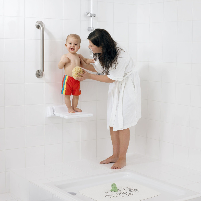 Siège douche rabattable SANIMAR – Sécurité et confort | SANIMAR