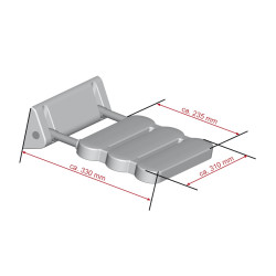 Siège douche rabattable SANIMAR – Sécurité et confort | SANIMAR
