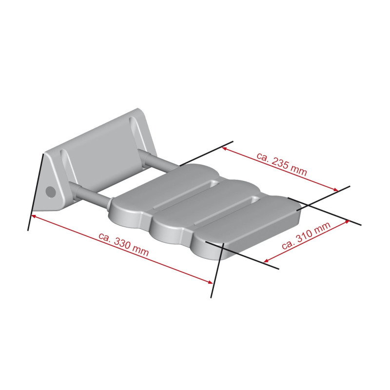 Siège douche rabattable SANIMAR – Sécurité et confort | SANIMAR