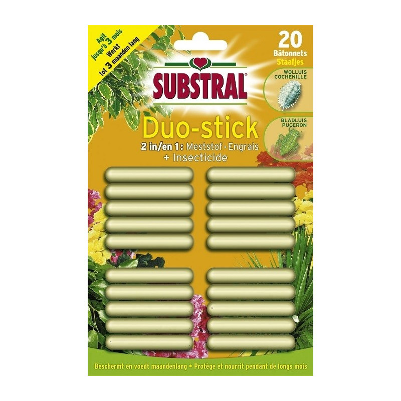 Insecticide en bâtonnet Duo-Stick 20 pièces SUBSTRAL