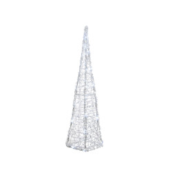 Pyramide LED Acrylique Blanc Froid – Déco Noël Extérieure

