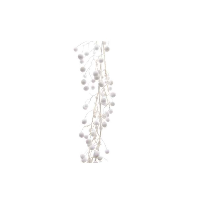 Guirlande de Noël avec boules de neige 1,3 m
