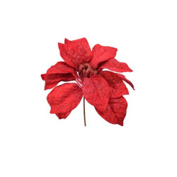 Poinsettia rouge à clipser Ø 25 cm