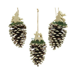 Pomme de pin à suspendre Ø 7 x 14 cm