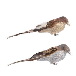 Oiseau à plume à clipser 7,5 x 7,5 x 28 cm