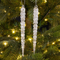 Stalactite pailletée à suspendre 14,5 cm 2 pièces