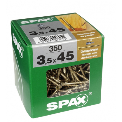 Vis pour plancher en bois 3,5 x 45 mm 350 pièces SPAX