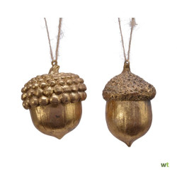 Gland doré à suspendre Ø 4 cm x 8 cm