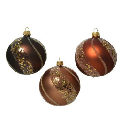 Boule de Noël avec étoiles Ø 8 cm
