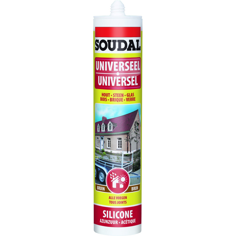 Silicone universel brun 0,3 L SOUDAL