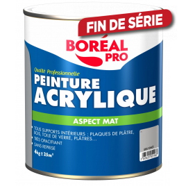 Peinture acrylique Pro gris foncé mate 4 kg BOREAL