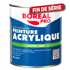 Peinture acrylique Pro taupe mate 8 kg BOREAL