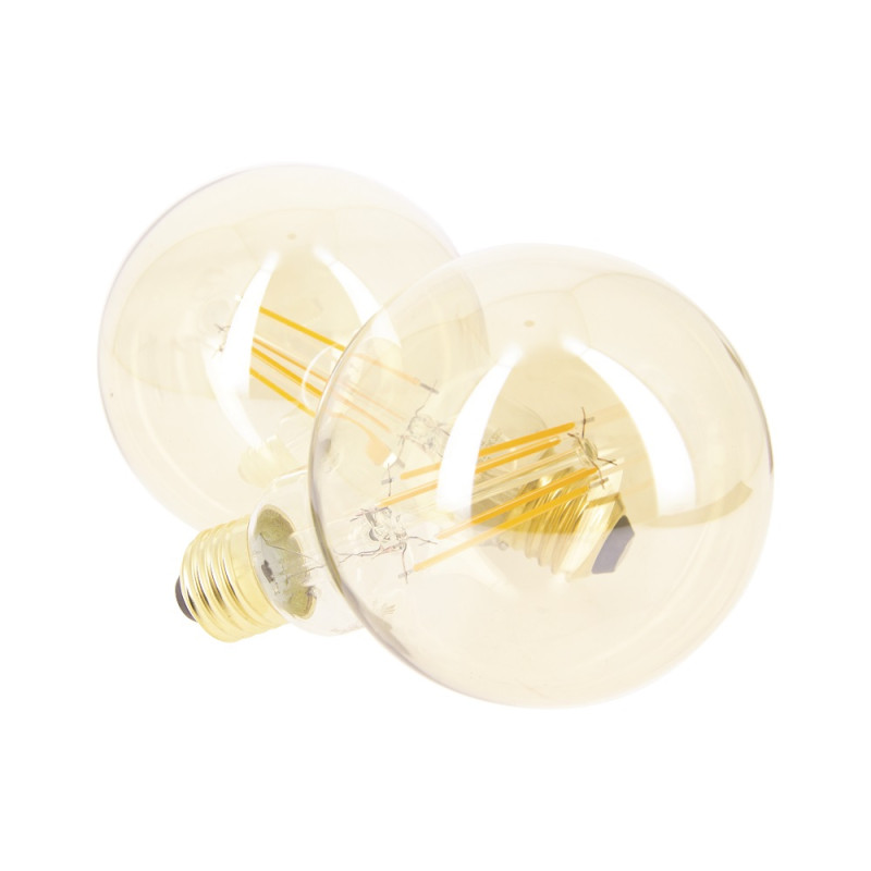 Ampoule vintage à filament LED E27 8 W ambrée 2 pièces XANLITE