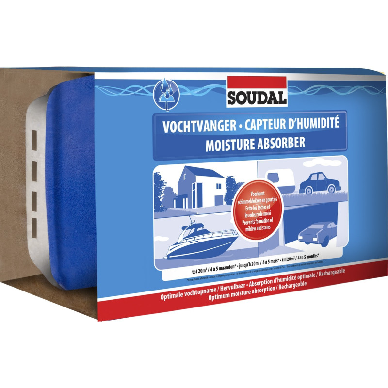 Absorbeur d'humidité avec recharge 450 g SOUDAL