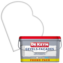 Peinture pour façade blanche satinée 5 L DE KEYN