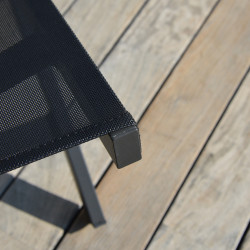 Fauteuil de jardin bas pliant anthracite