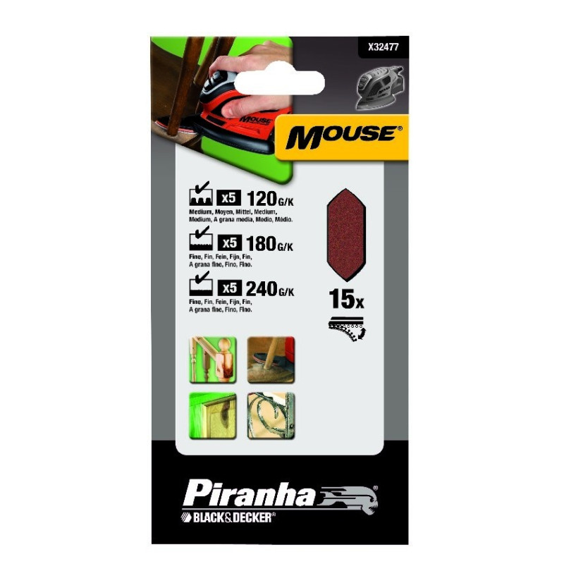 Doigt de ponçage pour ponceuse Mouse PIRANHA