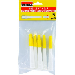 Sachet 5 canules bouchon – Accessoire colle | SOUDAL