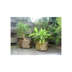 Bac à fleur éco hexagonal 40x40 cm – Jardinage durable | SOLID