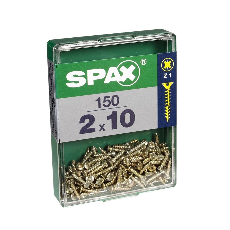 Vis TF Pozi jaune SPAX Ø 2 x 10 mm 150 pièces SPAX