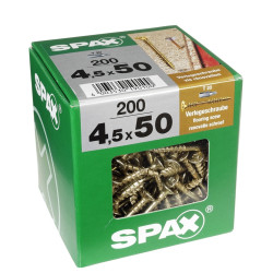 Vis Rénovation SPAX 4,5x50mm – Lot 200 pièces | SPAX