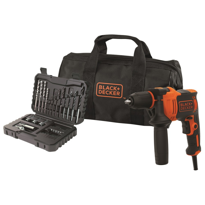 Perceuse à percussion électrique BEH710SA32-QS 710 W BLACK+DECKER