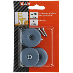 Patin glisseur à visser Ø 38 mm – Lot de 4 pièces | SAM Patin glisseur à visser Ø 38 mm – Lot de 4 pièces | SAM