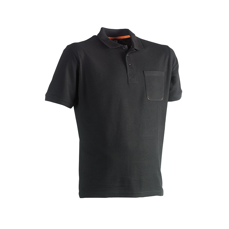 Polo à manches courtes Léo noir XL HEROCK