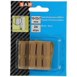 Butée d'insonorisation adhésive brune – 24 pièces | SAM Butée d'insonorisation adhésive brune – 24 pièces | SAM