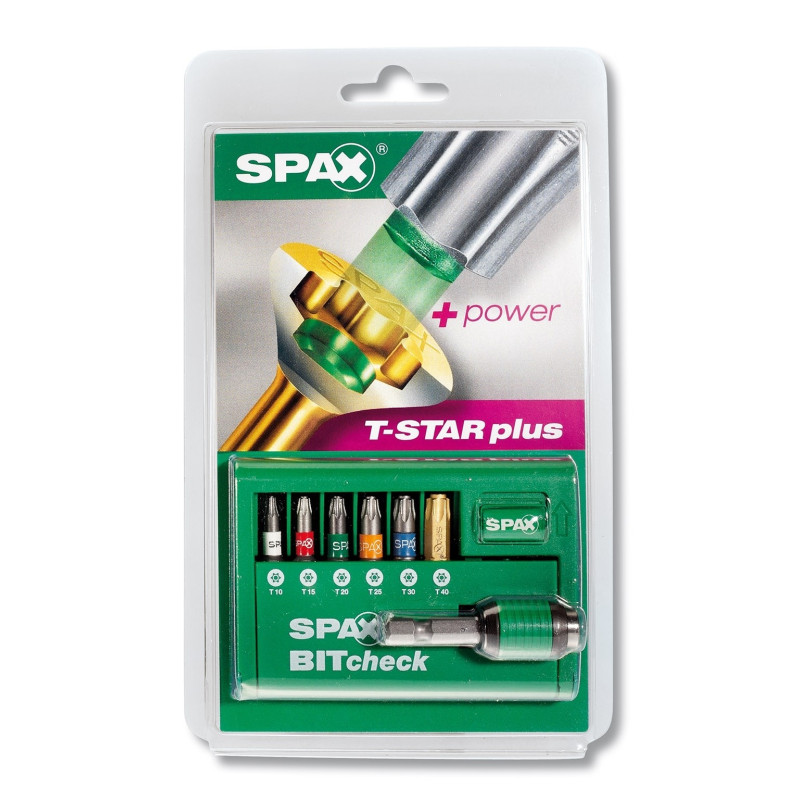 Set d'embouts T-Star Plus avec adaptateur 6 pièces SPAX