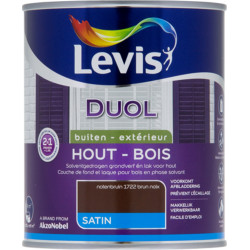 Laque Bois Duol Brun Noix Satinée 0,75L LEVIS – Finition Parfaite | LEVIS