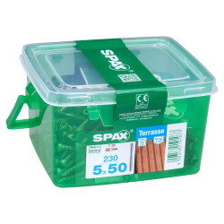 Vis de terrasse grises 5 x 50 mm – 230 pièces SPAX – fixation durable | SPAX