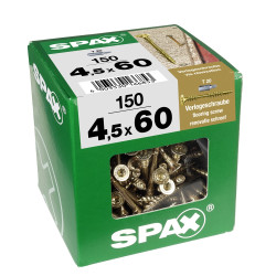 Vis Rénovation SPAX 4,5x60mm – Lot 150 pièces | SPAX