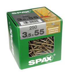 Vis pour plancher bois 3.5x55mm SPAX – Lot 250 pièces | SPAX