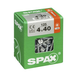 Vis Torx universelles 4 x 40 mm SPAX – Lot de 125 pièces | SPAX