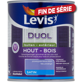 Laque pour bois Duol bleu provençal satinée 0,75 L LEVIS