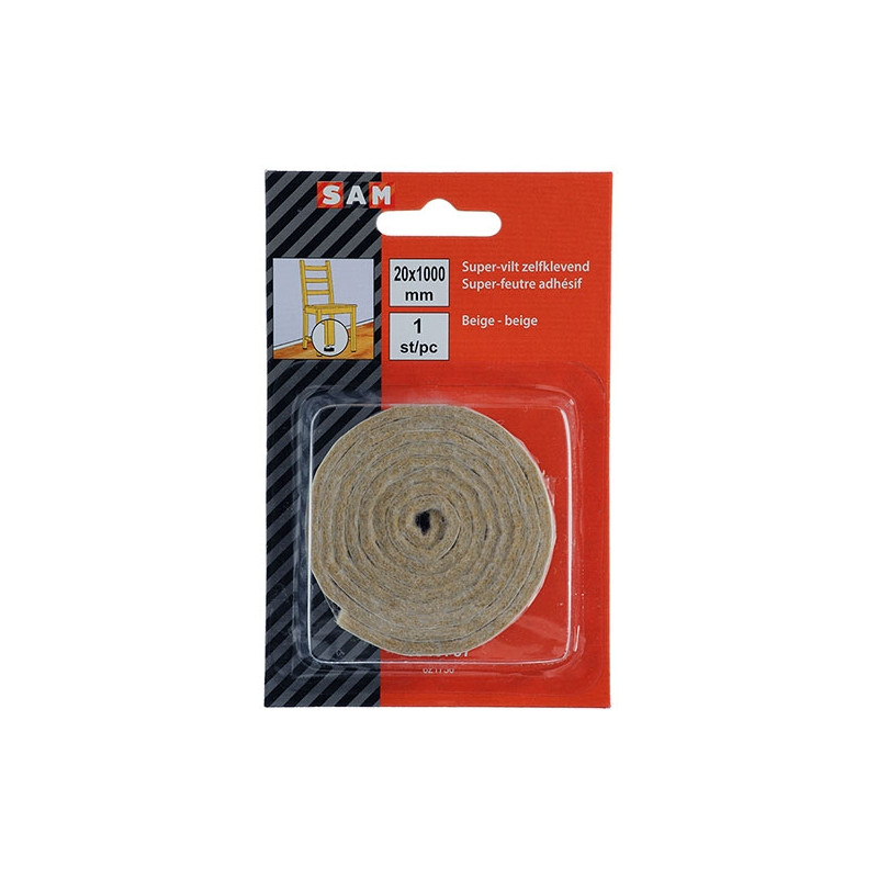 Rouleau Super-Feutre Adhésif 20mm – Protection Durable | SAM Rouleau Super-Feutre Adhésif 20mm – Protection Durable | SAM