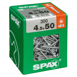 Vis universelle Torx 4,5x50mm SPAX – Lot 300 pièces | SPAX