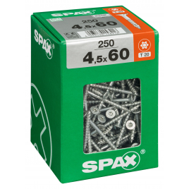 Vis universelle Torx 4,5 x 60 mm 250 pièces SPAX