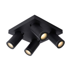 Spot de salle de bains Taylor noir dimmable GU10 | LUCIDE
