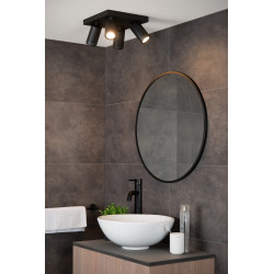 Spot de salle de bains Taylor noir dimmable GU10 | LUCIDE Spot de salle de bains Taylor noir dimmable GU10 | LUCIDE