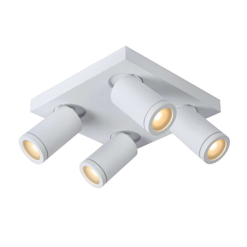 Spot pour salle de bain Taylor blanc dimmable GU10 4 x 5 W LUCIDE