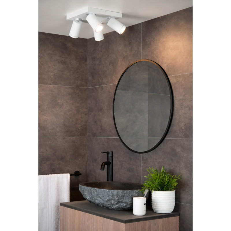 Spot de salle de bains Taylor blanc dimmable GU10 4x5W | LUCIDE Spot de salle de bains Taylor blanc dimmable GU10 4x5W | LUCIDE