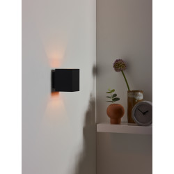 Applique Xera carrée noire dimmable G9 42 W LUCIDE