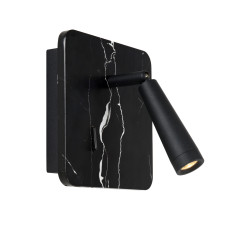 Lampe Murale LED Oregon USB Noire – Éclairage Chevet | LUCIDE

