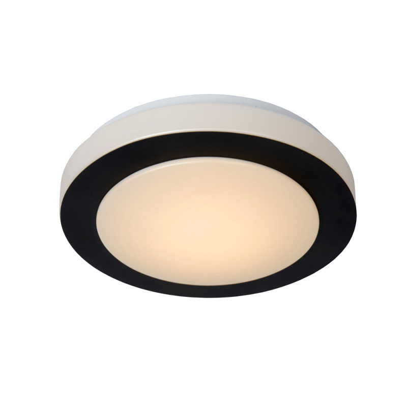 Plafonnier LED Dimy noir Ø 28,6 cm 12 W LUCIDE