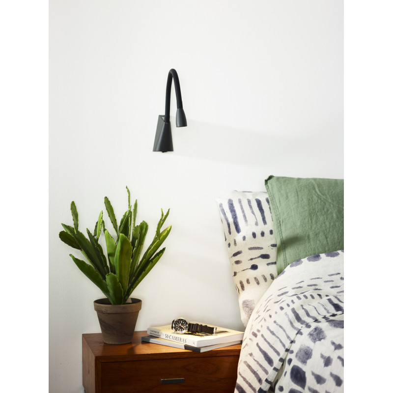 Lampe Murale LED Galen Noire – Éclairage Doux | LUCIDE

