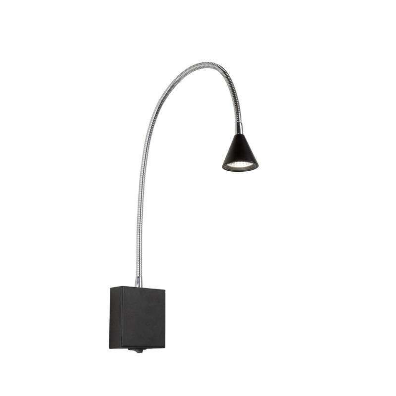 Lampe de chevet murale LED Buddy noire 3 W LUCIDE